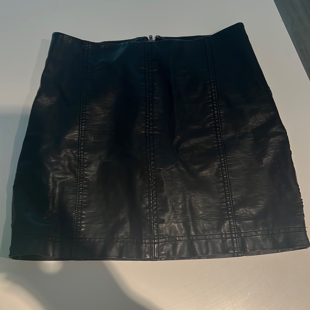 Free People Leather Skirt